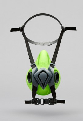 Media mascara con conexion de bayoneta, pieza facial de silicona o termoplastico