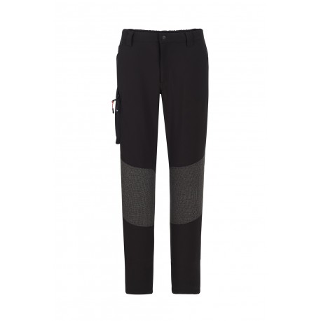 Pantalon de trabajo estilo trekking. Tejido elastico, Refuerzo en culera y rodillas, Media cintura elastica,  96% Poliester, 4% Spandex.