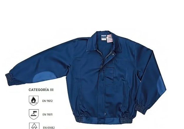 Cazadora, Tejido retardante, Puño y cintura elasticos, 100% algodon 270 g/m². Azul Marino, Coderas 