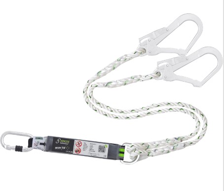 FA 30 200 15 Eslinga bifurcada de cuerda torcida (1,5m) con absorvedor de energia y conectores FA 50 101 17 y FA 50 207 55