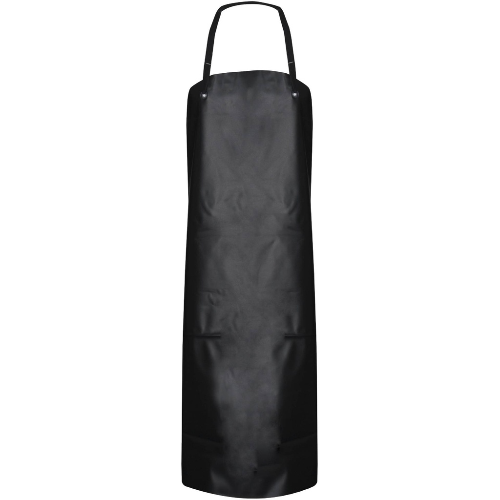 Delantal de PVC de proteccion quimica, negro, grosor 0,5 mm, 80x100cm