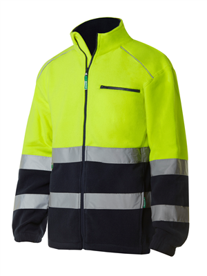 Forro polar de trabajo de Alta Visibilidad. Banda refelectante en pecho y brazos, micropolar 100% Poliester