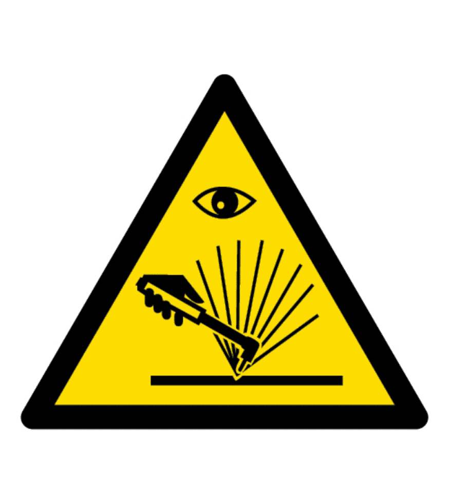 RD Adhesivo "Riesgo graduacion ultravioleta", 90mm lado