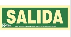 SEÑAL SALIDA PVC 1MM CLASE B 105X300MM
