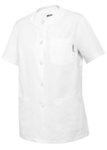 Chaqueta blanca para mujer, botones, 67% poliester-33% algodon.