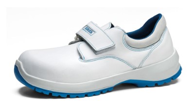 Zapato de seguridad, cierre de Velcro, Blanco, S2+CI+SRC, No Metal, Piel, Sin plantilla.