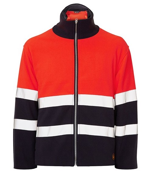 TIANA 3 Chaqueta Polar Bicolor Clas II cremallera, bolsillos, puño elastico, 2 bandas reflectantes torso-mangas. 100%Poliester