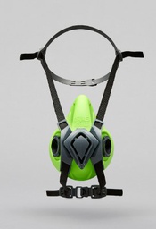 Media mascara con conexion de bayoneta, pieza facial de silicona o termoplastico