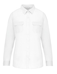 Camisa safari. Confeccion en popelina de algodon, material fluido y sedoso. 100% algodon. Mangas remangables.