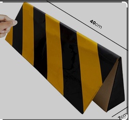 [BA41519] Tope para aparcamiento amarillo/negro, 40x30x7cm