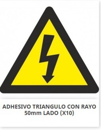 [RD63000] Señal triangular adhesiva de vinilo, "Riesgo electrico", 5x5cm