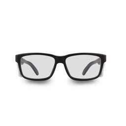 [125.01 Negro] Gafas BRAVE-SMALL, montura negra graduable, poliamida, resistente, ligera, Cal. 54-14