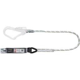 [FA 30 502 15 ] FA 30 502 15 Eslinga de cuerda trenzada con absorbedor de energia con conector, 1,50 metros