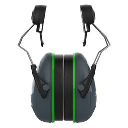 [AEB010-0CY-800 ] Orejeras Sonis™1 para cascos, copa Gris oscuro/Verde alta visibilidad (SNR 26). EN352-3