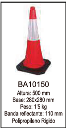 [BA10150] Cono reflectante PVC FLEX, 50cm