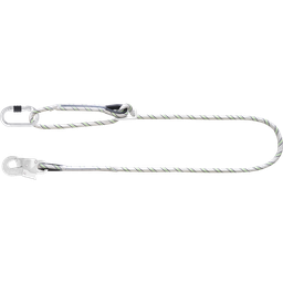 [FA 40 902 20 ] Eslinga de posicionamiento, cuerda trenzada, hebilla con reductor, mosqueton de acero, 2m max.