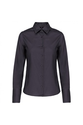 Camisa mujer manga larga, confeccion 100% en algodon de microsarga: durabilidad, confort, no planchado.