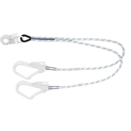 [FA 40 600 10 ] FA 40 600 10 Eslinga bifurcada de retencion en cuerda trenzada, 1m longitud con conectores