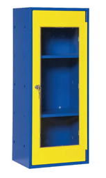 [C914 ] Armario para EPIs (750x350x225cm) estructura azul, puerta amarilla