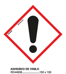 [RD44608] Adhesivo de vinilo (nocivos, irritante y sensibilizante) 150x150mm