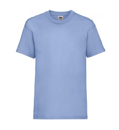 Camiseta valueweight niños, cuello en canale, corte tubular, 100% algodon. FRUIT OF THE LOOM