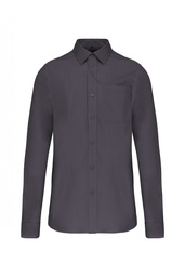 Camisa popelina manga larga hombre, tratamiento easy-care, 100% popelina de algodon. Botones mismo tono.