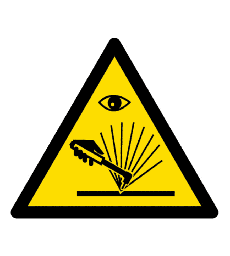 RD Adhesivo "Riesgo graduacion ultravioleta", 90mm lado