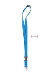 [LANYARD 2cm Azul] LANYARD 2 cm ancho, logo incluido, (300 unidades pedido minimo)