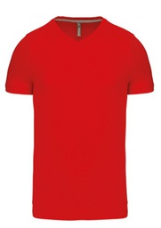 Camiseta de manga corta y cuello pico. Tacto suave. Forma entallada. Amplia gama de colores. 100% algodon peinado. 