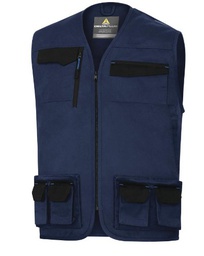 Chaleco de trabajo, multibolsillos, ligero. 65% Poliester - 35% Algodon