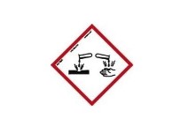 [RD47003 ] Señal PVC, "Producto Quimico Corrosivo", 300x300mm