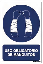 [RD20056] Señal Obligatoria Manguitos PVC 0,7mm 210X300mm