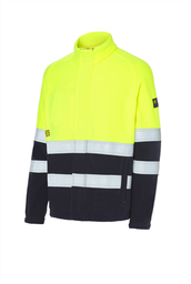 Polar A.V ignifugo inherente multinorma. EPI Cat III. Cuello alto, Dos bandas reflectantes en pecho y antebrazo, 60% Modacrilico 39% Algodon 1% Antiestatico 