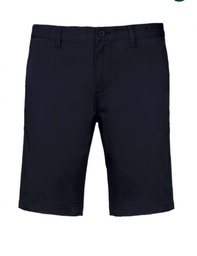 Bermuda chino hombre, Aspecto envejecido intencional, 98 % algodon de sarga / 2 % elastano