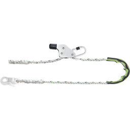 [FA 40 904 20 ] FA 40 904 20 Cordon de posicionamiento de trabajo de 2 m con un ajustador de agarre y 2 karabiners de acero, una con bloqueo de tornillo
