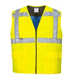 Chaleco refrescante de A.V. Cinta reflectante, Empapar con agua para activar, 100%Poliester, Relleno: Fibra de bambu