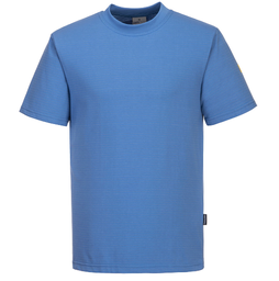 Camiseta ESD antiestatica, Ligera, Comoda,  96% Algodón, 4% fibra de Carbono 150g