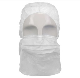 [MNS-ASTROW ] Capuz desechable (PP 25 gr) con mascarilla de 2 capas. Color Blanco (TST 20/20 gr), talla unica, EPI Cat. I, CE
