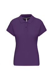 Polo manga corta, Mujer, malla punto pique, cuello y puños de canale, aberturas laterales, 100% algodon peinado pique. 